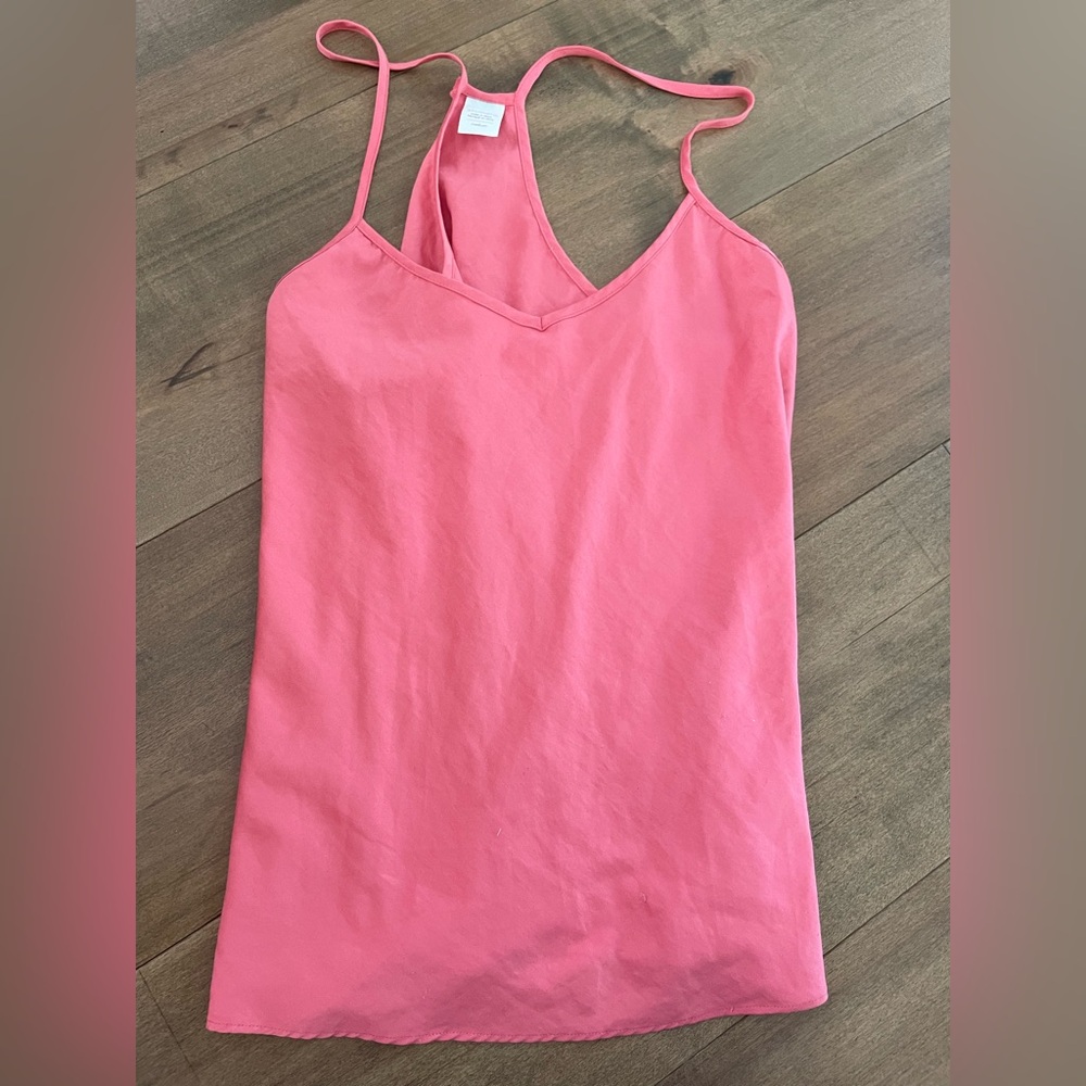 Shimera coral satin race back top
